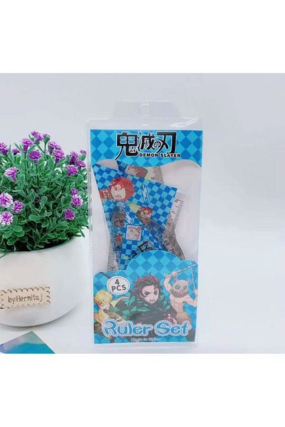 synshop Demon Slayer Kimetsu Demon Slayes Yaiba - Set de rigle, Kamado Tanjirou Nezuko Tsuyuri Mitsuri