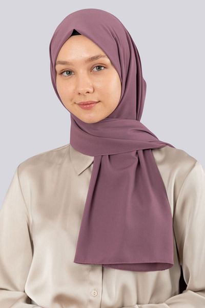 hijabchi Imported Medina Silk Shawl Soie De Medina Medinasilk Shawl Evening Dress Shawl - Dark Lilac