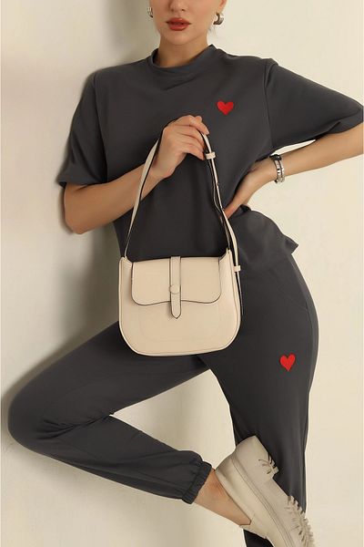 citycenterfashion Geantă de umăr cu curea reglabilă cu închidere frontală pentru femei cty-lbn-3353