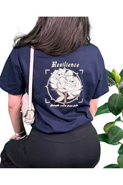 Resilience Sırt Baskılı Unisex Oversize T-Shirt