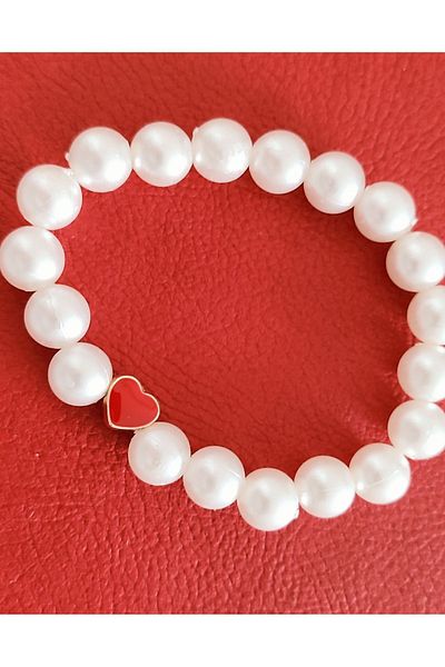 Nino Store Heart Prong Pearl Valentine's Day Gift Bijouterie Bracelet