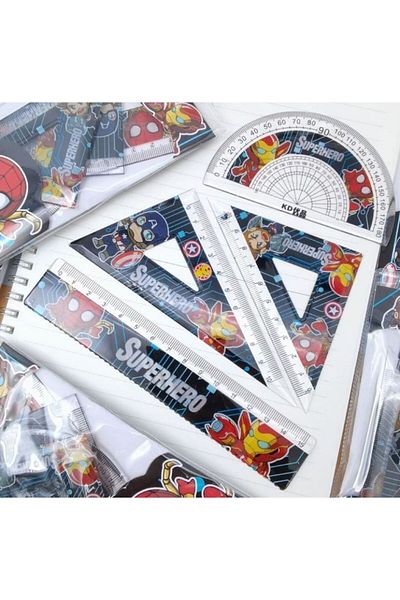 synshop Spiderman Spiderman Captain Captain America Iron Man Iron Man Marvel Super Hero Ruler Set