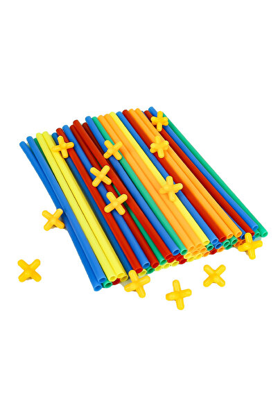 TOMBİ-X Eğitici Bambu Çubukları 600 Parça Puzzle 3 4 Yaş Eğitici Oyuncaklar K...