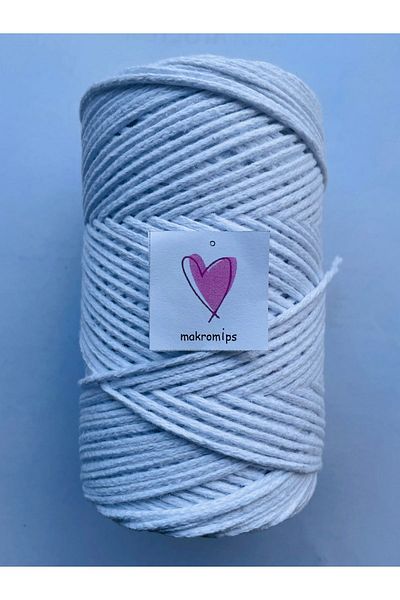 Makromİps MACROME STRING (250gr-185m-2mm) PREMIUM COTTON COTTON ROUND HOBBY BAG STRING STRING