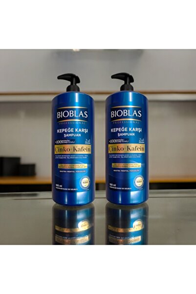 Bioblas 2 ADET Çinko + Kafein 900 ML Professional Kepeğe Karşı Şampuan % 100 Kepeğe Karşı Etkili