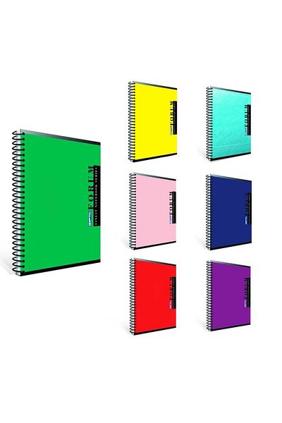 Gıpta A4 96 Sheets - Forum Spiral Cardboard Cover Checked Notebook