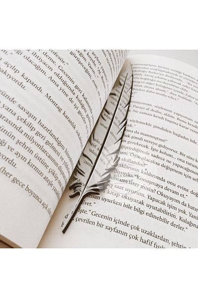 HAYALHANE AHŞAP Bookmark / Plexiglass Shiny Feather Bookmark