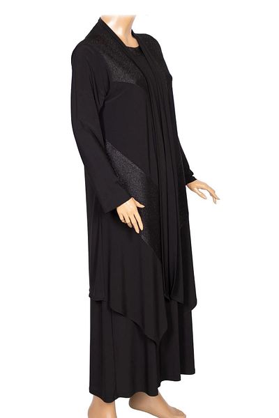 HESNA Glitter Asymmetrical Vest Women's Dress Set - Semra Verev