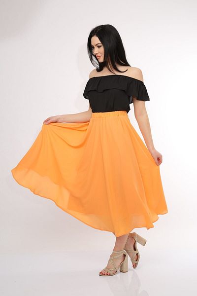Pitti Salmon Colored Women's Skirt - 20951 Model