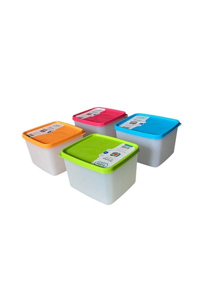 HOLLYHOME 4 Pieces Nofrost Storage Container Deep Freezer Storage Container 1100ml