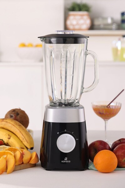 Karaca smothiler, milkshakeler, sebze suları Buz Kırıcı 1,5 Lt CAM Hazneli Smoothie Blender 1000w, Hediyeli