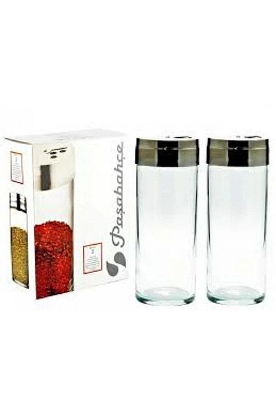 Paşabahçe Set of 4 with Metal Lid (salt bowl-pepper bowl-spice bowl) 240 Cc (43890)