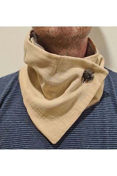 Leylace Summer Men's Muslin Cotton Fabric Neck Collar-8, Father's Day Gift
