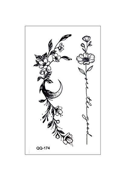 Mecit Tuhafiye ÇİÇEK AY MİNİ KOL BİLEK VUCUT GEÇİCİ DÖVME