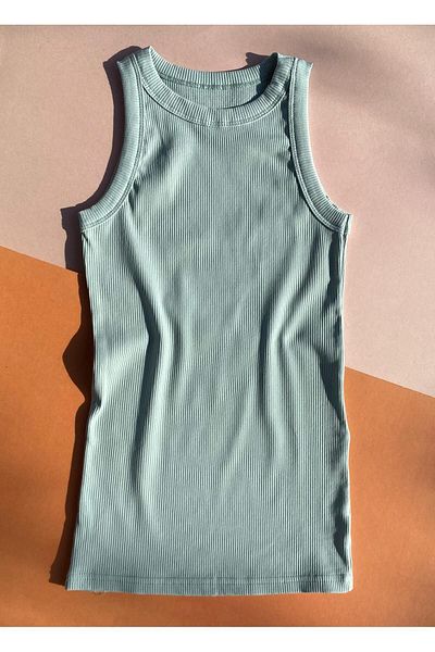 VicTroy Camisole, Summer, Cotton, Halter Collar, 1 Piece Green Color Fitted Women's Athlete-tshirt