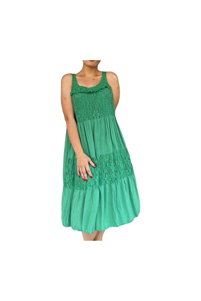 PHUTİ COLLECTION Italian Scallop Detailed Stylish Dress