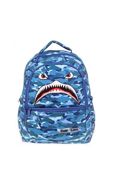 KAUKKO L5123 Kids &amp; Amp;Love Backpack Square Shark