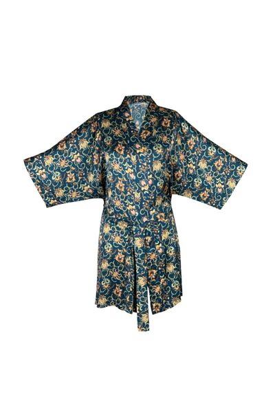 MANOTRES Atlas Etnik Çiçek Kimono