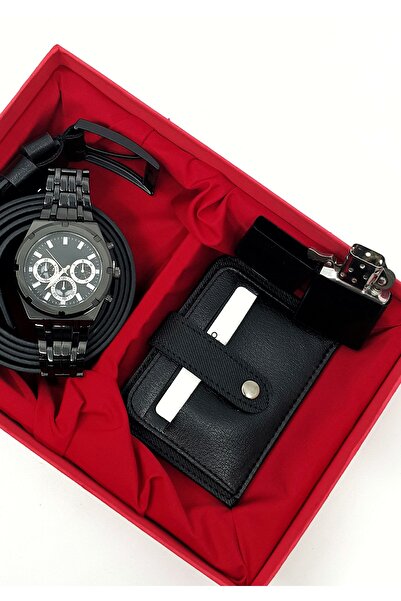 Time İst ÖZEL KUTULU, KİŞİYE ÖZEL ERKEK SAAT SETİ : KEMER, CÜZDAN, SAAT, ÇAKMAK.