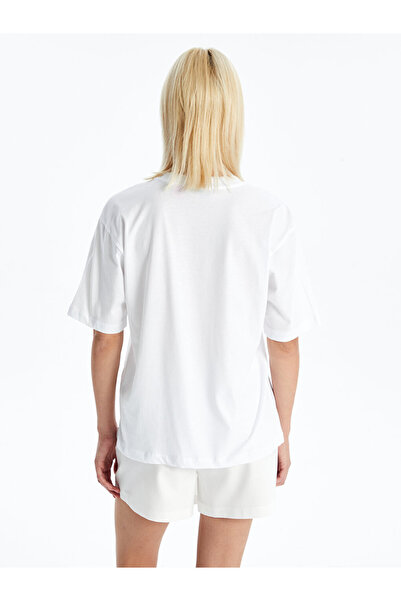 LC Waikiki LCW Oversize-T-Shirt für Damen – Rundhalsausschnitt, Barbie-Print, kurze Ärmel