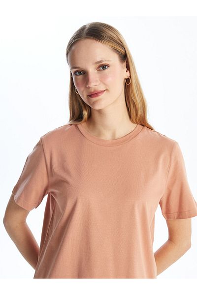 LC Waikiki LCW Women's T-Shirt - Crew Neck, Solid Cut, Short Sleeve