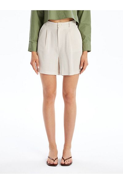 LC Waikiki LCW – Standard-Shorts aus Leinenmischung für Damen
