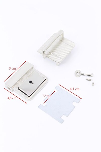 ERDAL DERİ Πολυτελής γκρι κλειδαριά χαρτοφύλακα νικελίου υψηλής ποιότητας