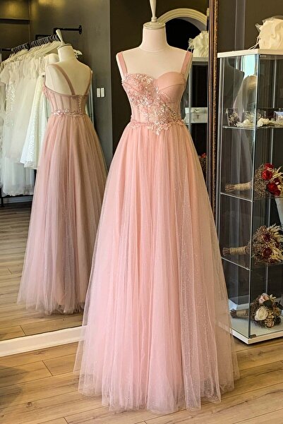 Lenta Moda Glitter Powder Maxi Μήκος Δαντέλα Διάφανο βραδινό φόρεμα και βραδινό φόρεμα