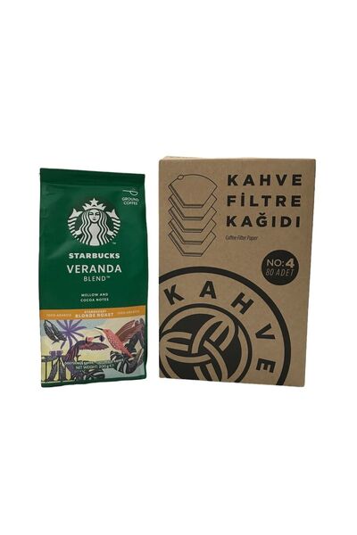 Starbucks Patio Origin Ground Filter Coffee 200 Gr + Filter Coffee Paper 1x4 ...