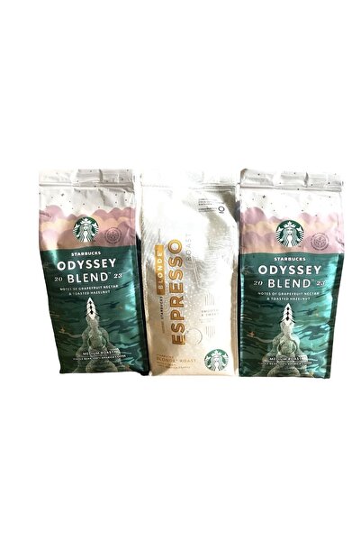 Starbucks خلاط أوديسي القهوة الأساسية 2x250 جرام و اسبريسو بلوند 250 جرام