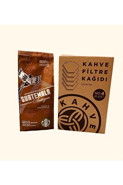 Starbucks Guatemala Ground Filter Coffee 250 Gr + Filter Coffee Paper 1x4 80pcs