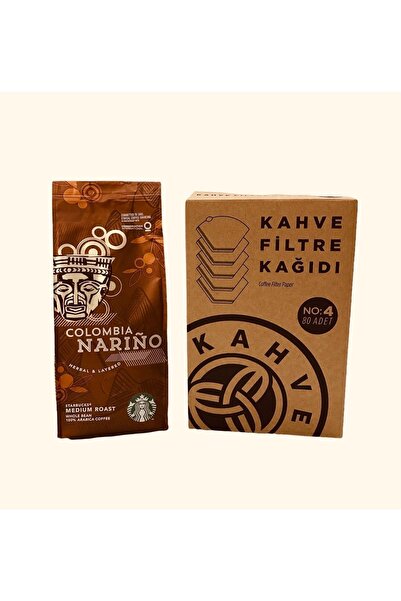 Starbucks كولومبيا قهوة مفلترة مطحونة 250 جرام + ورق قهوة مفلتر 1x4 80 قطعة