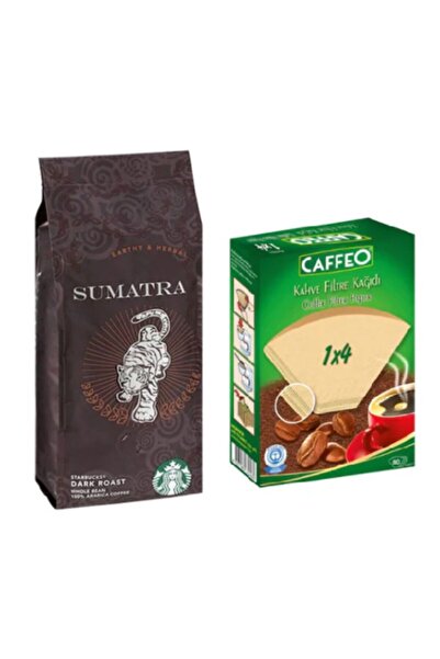 Starbucks كافيه سومطرة فلتر قهوة 250 جرام + ورق فلتر قهوة رقم 4/80لي