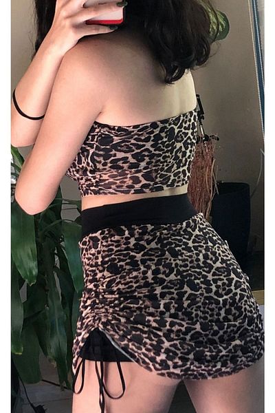 Rosy Live in style Set fuste din tul cu model leopard