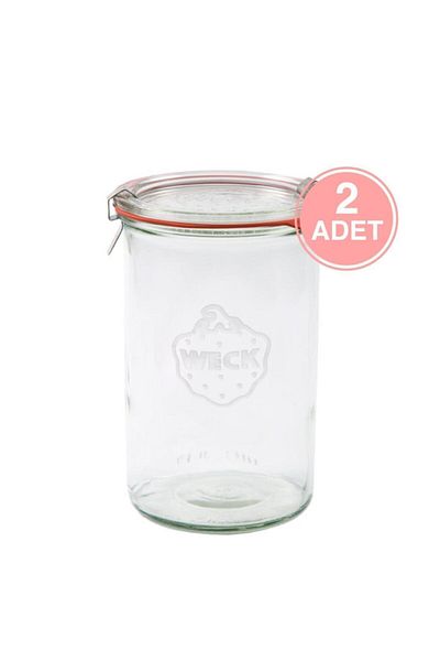 Weck 1000 ml Glass Storage Jar 2 Pieces