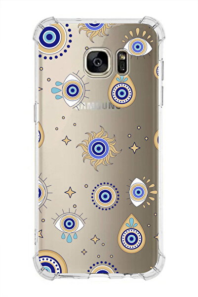 PrintiFy Prinrify Samsung Galaxy S7 Edge Compatible Evil Eye Bead 5 Printed T...