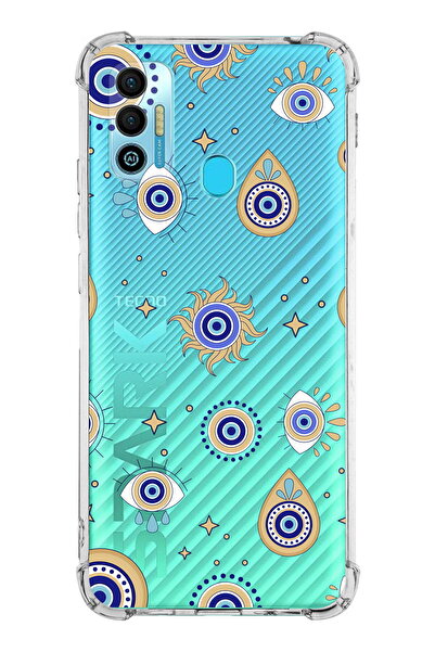 PrintiFy Prinrify Tecno Spark 7t Compatible Evil Eye Bead 5 Printed Transpare...