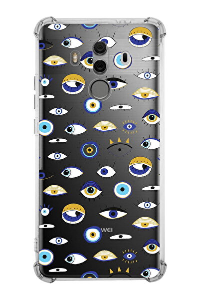 PrintiFy جراب PrinriFy Huawei Mate 10 Pro متوافق مع Evil Eye Bead 2 مطبوع ومض...