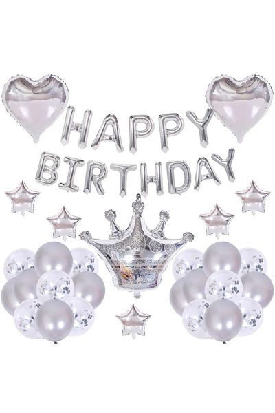 DÜVENCİ TİCARET King Crown Birthday Balloon Set