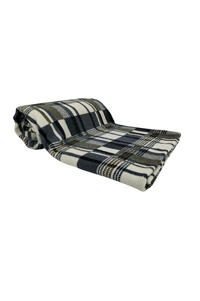 ecottonworks TV Fleece Blanket Checked Patterned