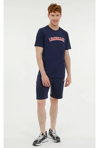 lumberjack ml Weneg-b 11id53 0 Ανδρικό μπλουζάκι με λαιμόκοψη - Navy Blue