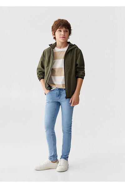 MANGO Kids Blugi Albastru Pentru Copii