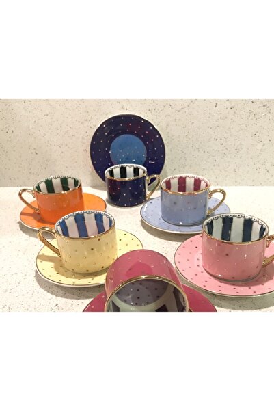 DilekStore مجموعة أكواب ملونة منقطة