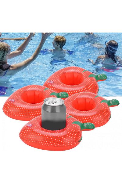 Şeker Ofisi Sea Bed Inflatable Cup Holder Strawberry