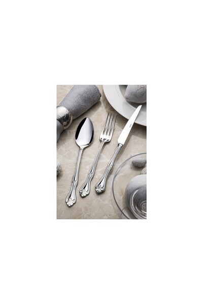 sommeow Nehir Lalezar Sade 60 Piece Cardboard Boxed Cutlery Set 18-10 304 Wit...