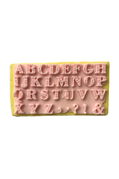 Partivitrini Alfabe Ve Noktalama İşaretleri Şeklinde Silikon Pasta ve Seker H...