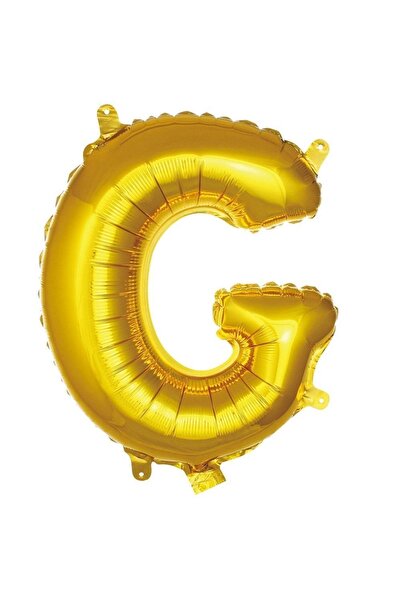 Partivitrini Letter g 16 Inch Gold Color Foil Balloon 36 cm