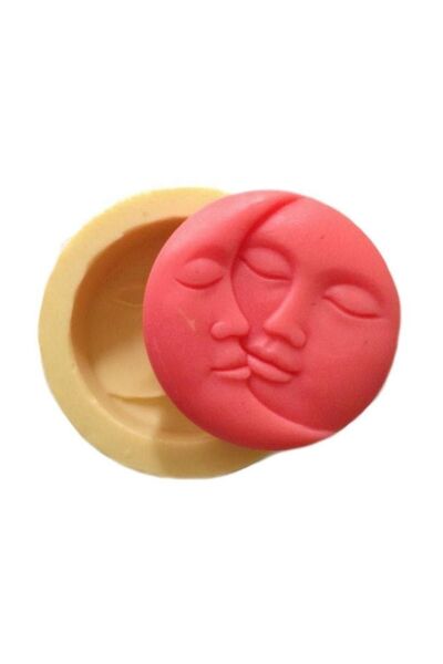 Partivitrini Ay İle Güneş Şeklinde Silikon Pasta ve Seker Hamuru Kalibi 7x7x3 cm