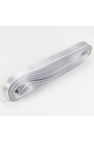 Partivitrini Silver Gray Color Satin Ribbon 1 CmX 10 Meters