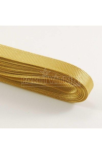 Partivitrini Gold Grosgrain Ribbon 1 CmX 10 Meters